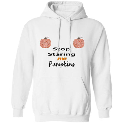 Sweatshirts White / S WineyBitches.Co "Stop Staring At My Pumpkins" Pullover Hoodie 8 oz. WineyBitchesCo