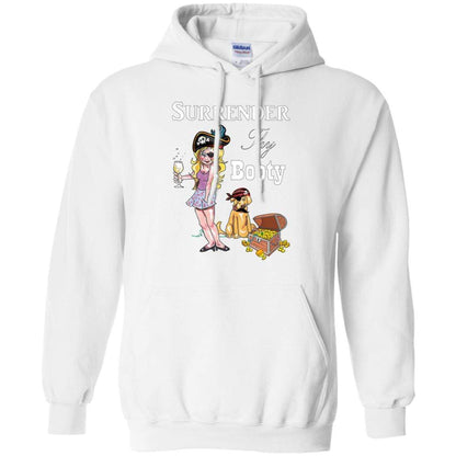 Sweatshirts White / S WineyBitches.Co Surrender Thy Booty Pullover Hoodie 8 oz. WineyBitchesCo