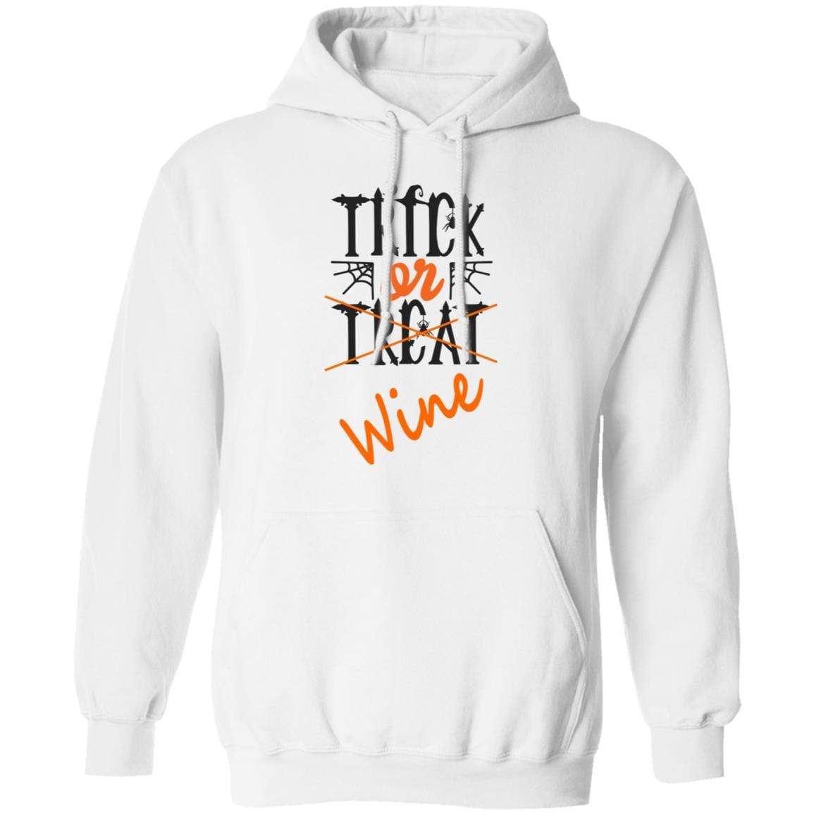 Sweatshirts White / S WineyBitches.Co "Trick Or Wine" Halloween Pullover Hoodie 8 oz. WineyBitchesCo