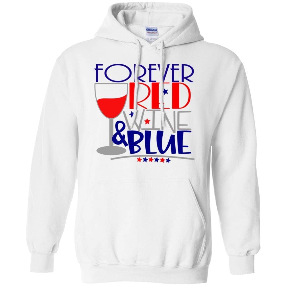 Sweatshirts White / S WineyBitches.CoForever Red Wine & Blue Pullover Hoodie 8 oz. WineyBitchesCo