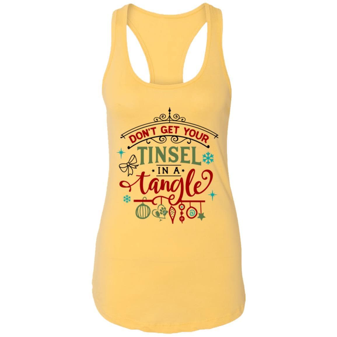 T-Shirts Banana Cream / X-Small WineyBitches.Co "Don't Get Your Tinsel In A Tangle" Ladies Ideal Racerback Tank WineyBitchesCo
