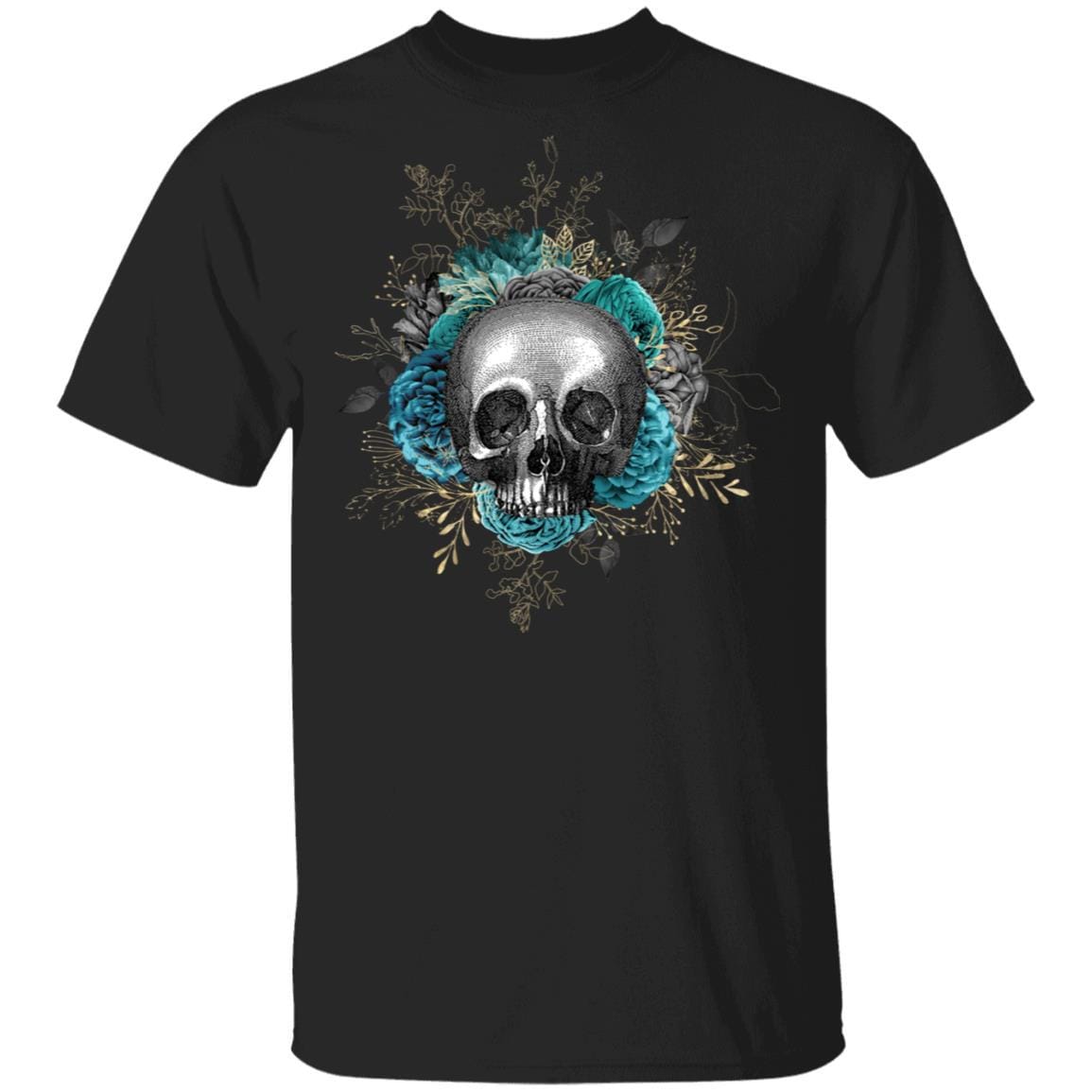 T-Shirts Black / S Winey Bitches Co Skull Design #3 5.3 oz. T-Shirt WineyBitchesCo