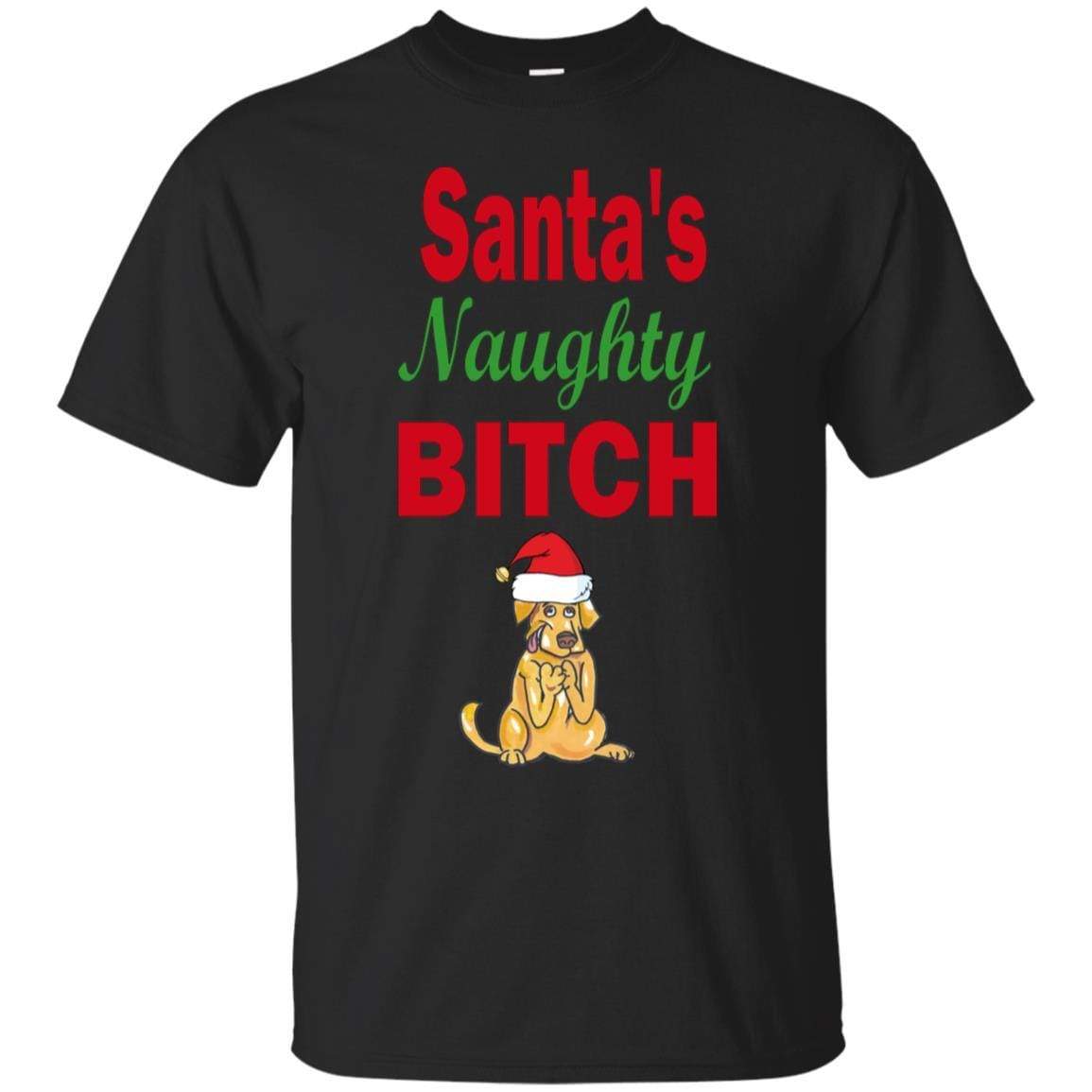 T-Shirts Black / S WineyBitches.co Santa's Naughty Bitch- Cotton T-Shirt WineyBitchesCo