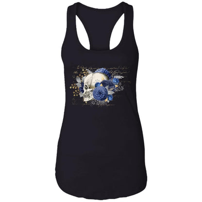 T-Shirts Black / X-Small Winey Bitches Co Skull Design #5 Ladies Ideal Racerback Tank WineyBitchesCo