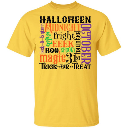 T-Shirts Daisy / S Winey Bitches Co "Halloween Word Jumble" 5.3 oz. T-Shirt WineyBitchesCo