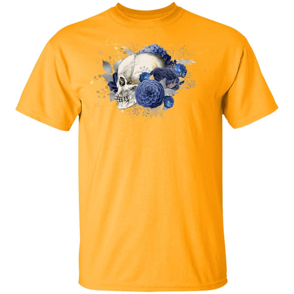 T-Shirts Gold / S Winey Bitches Co Skull Design #5 5.3 oz. T-Shirt WineyBitchesCo