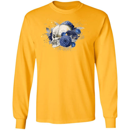 T-Shirts Gold / S Winey Bitches Co Skull Design #5 LS Ultra Cotton T-Shirt WineyBitchesCo