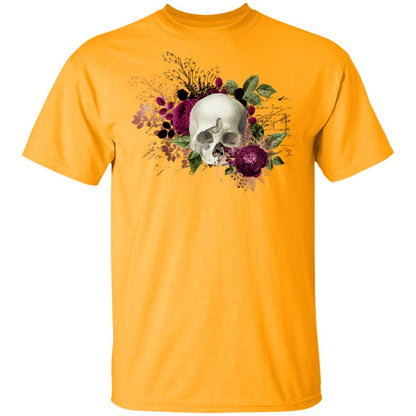 T-Shirts Gold / S Winey Bitches Co Skull Design #6 5.3 oz. T-Shirt WineyBitchesCo