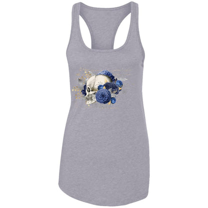 T-Shirts Heather Grey / X-Small Winey Bitches Co Skull Design #5 Ladies Ideal Racerback Tank WineyBitchesCo