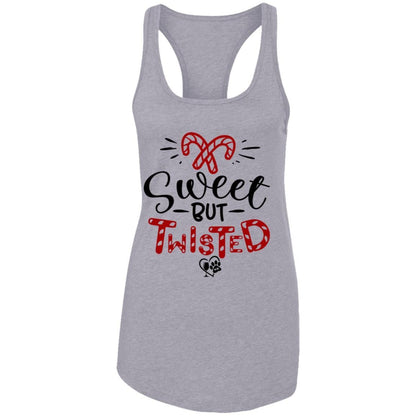T-Shirts Heather Grey / X-Small WineyBitches.Co "Sweet But Twisted" Ladies Ideal Racerback Tank WineyBitchesCo