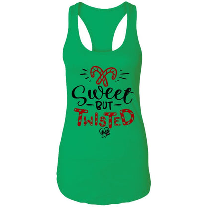T-Shirts Kelly Green / X-Small WineyBitches.Co "Sweet But Twisted" Ladies Ideal Racerback Tank WineyBitchesCo