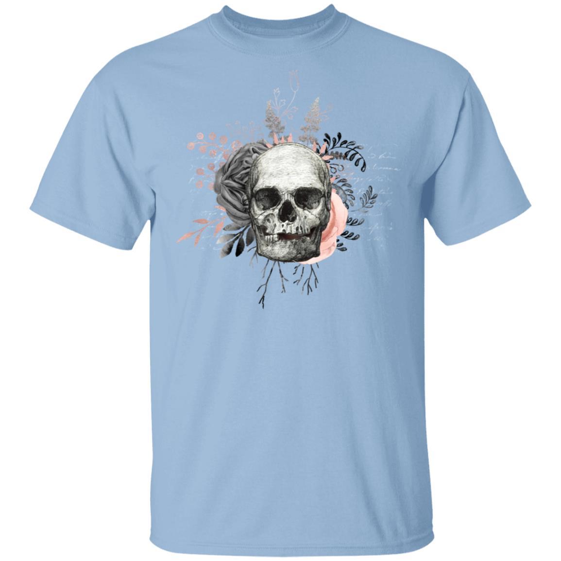 T-Shirts Light Blue / S Winey Bitches Co Skull Design #4 5.3 oz. T-Shirt WineyBitchesCo