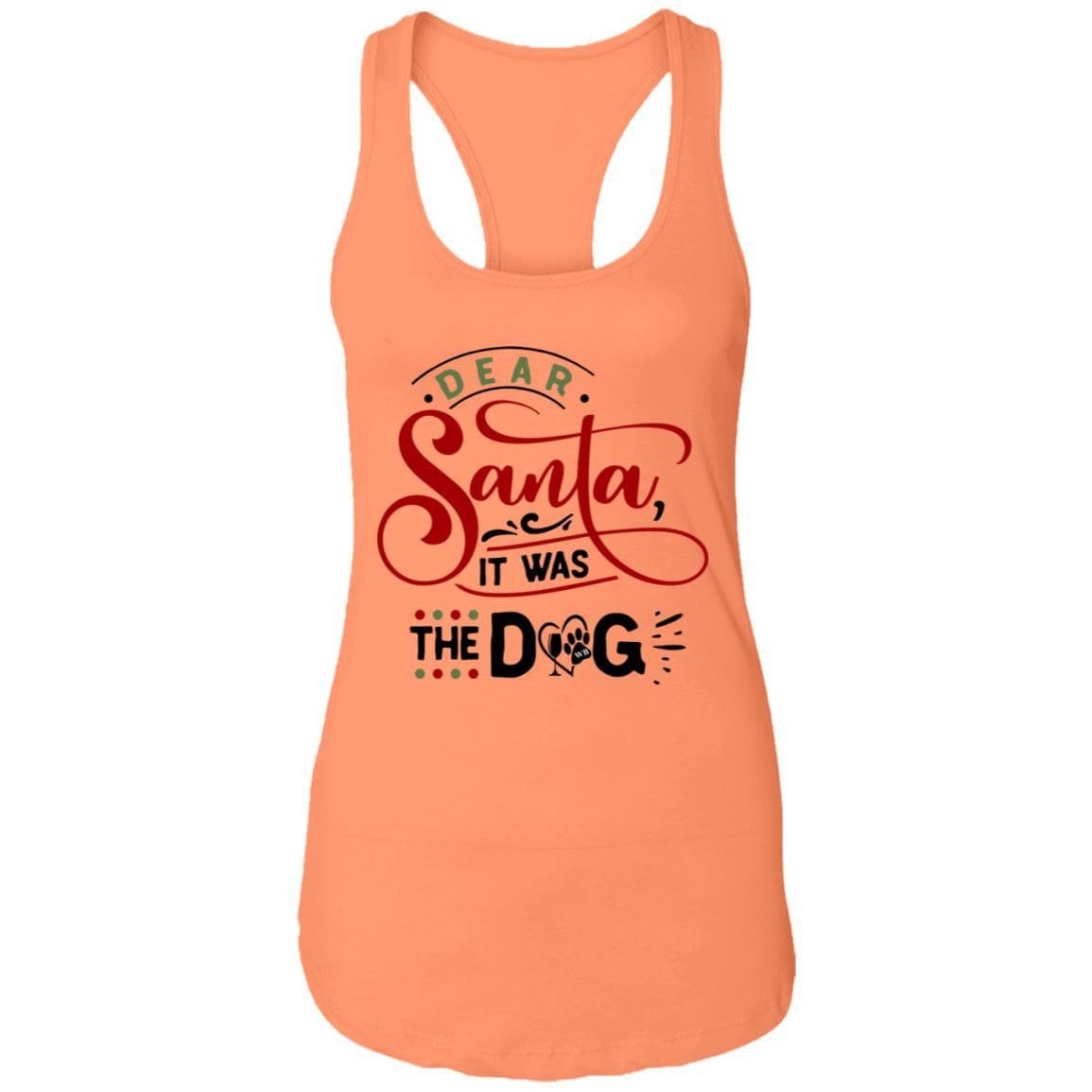 T-Shirts Light Orange / X-Small WineyBitches.Co "Dear Santa It Was The Dog" Ladies Ideal Racerback Tank WineyBitchesCo