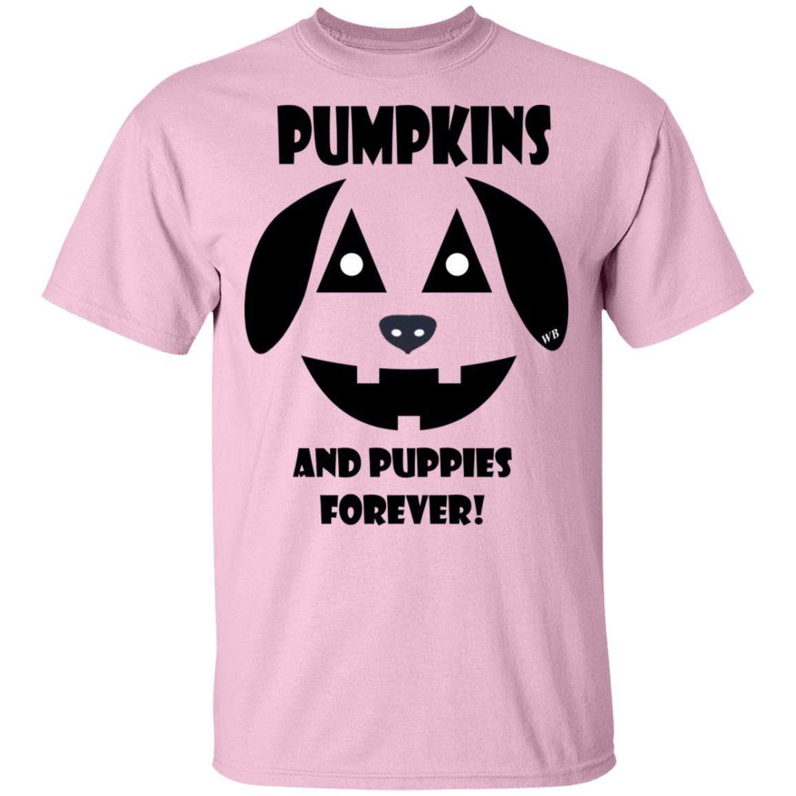 T-Shirts Light Pink / S WineyBitches.Co "Pumpkins And Puppies Forever" Halloween Collection Ultra Cotton T-Shirt WineyBitchesCo
