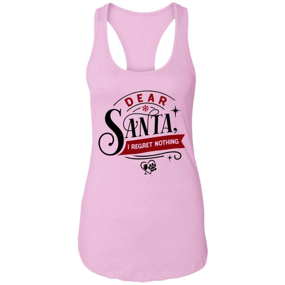 T-Shirts Lilac / X-Small WineyBitches.Co "Dear Santa I Regret Nothing" Ladies Ideal Racerback Tank WineyBitchesCo