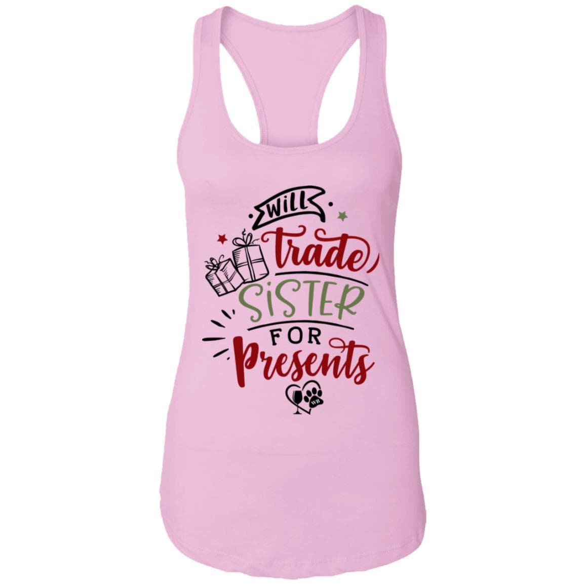 T-Shirts Lilac / X-Small WineyBitches.Co "Will Trade Sister For Presents" Ladies Ideal Racerback Tank WineyBitchesCo