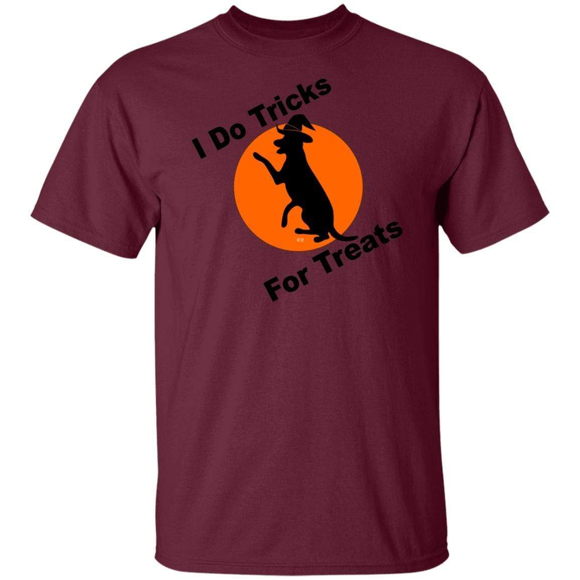 T-Shirts Maroon / S WineyBitches.Co "I Do Tricks For Treats" Dog- Ultra Cotton T-Shirt WineyBitchesCo