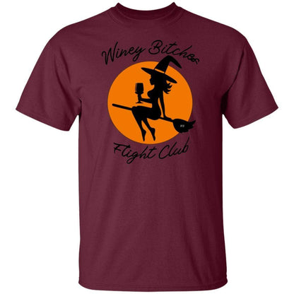 T-Shirts Maroon / S WineyBitches.Co "Winey Bitches Flight Club" Ultra Cotton T-Shirt WineyBitchesCo