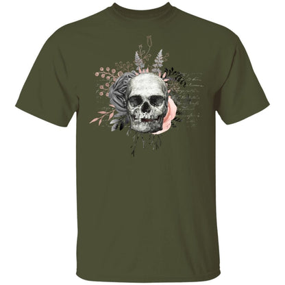 T-Shirts Military Green / S Winey Bitches Co Skull Design #4 5.3 oz. T-Shirt WineyBitchesCo