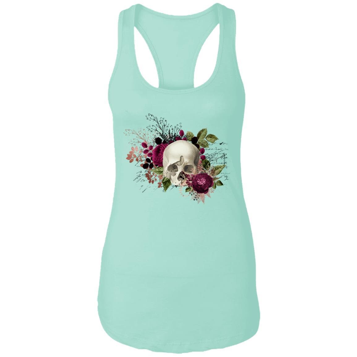 T-Shirts Mint / X-Small Winey Bitches Co Skull Design #6 Ladies Ideal Racerback Tank WineyBitchesCo