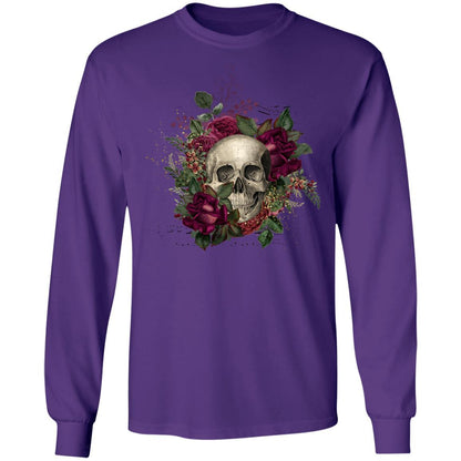 T-Shirts Purple / S Winey Bitches Co Skull Design #2 LS Ultra Cotton T-Shirt WineyBitchesCo