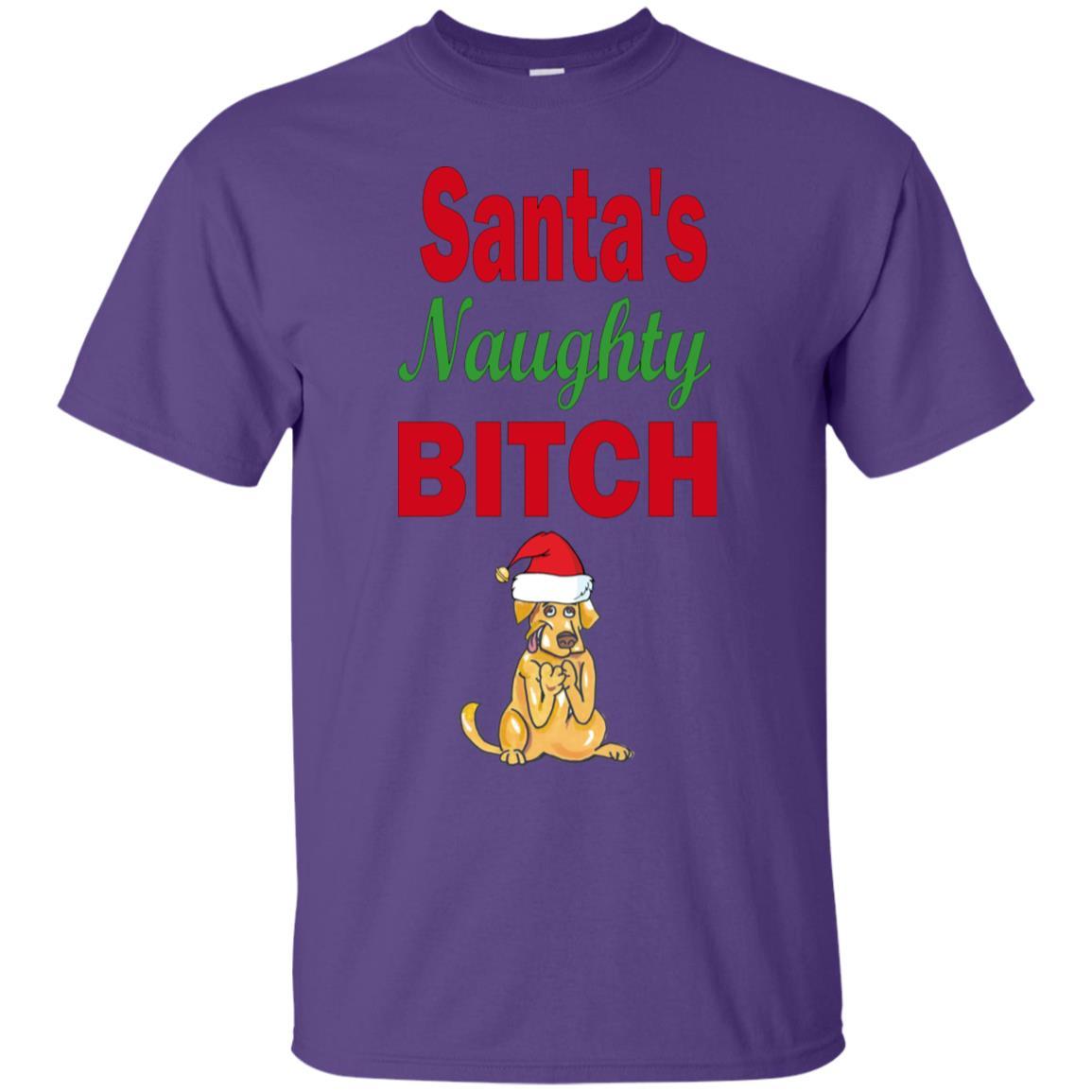 T-Shirts Purple / S WineyBitches.co Santa's Naughty Bitch- Cotton T-Shirt WineyBitchesCo