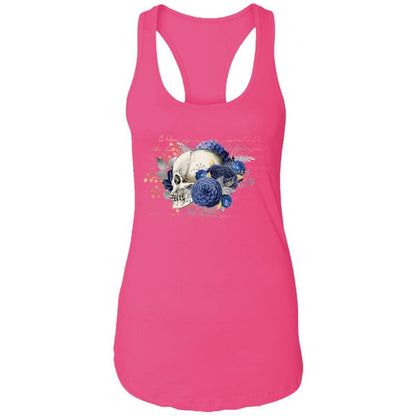 T-Shirts Raspberry / X-Small Winey Bitches Co Skull Design #5 Ladies Ideal Racerback Tank WineyBitchesCo