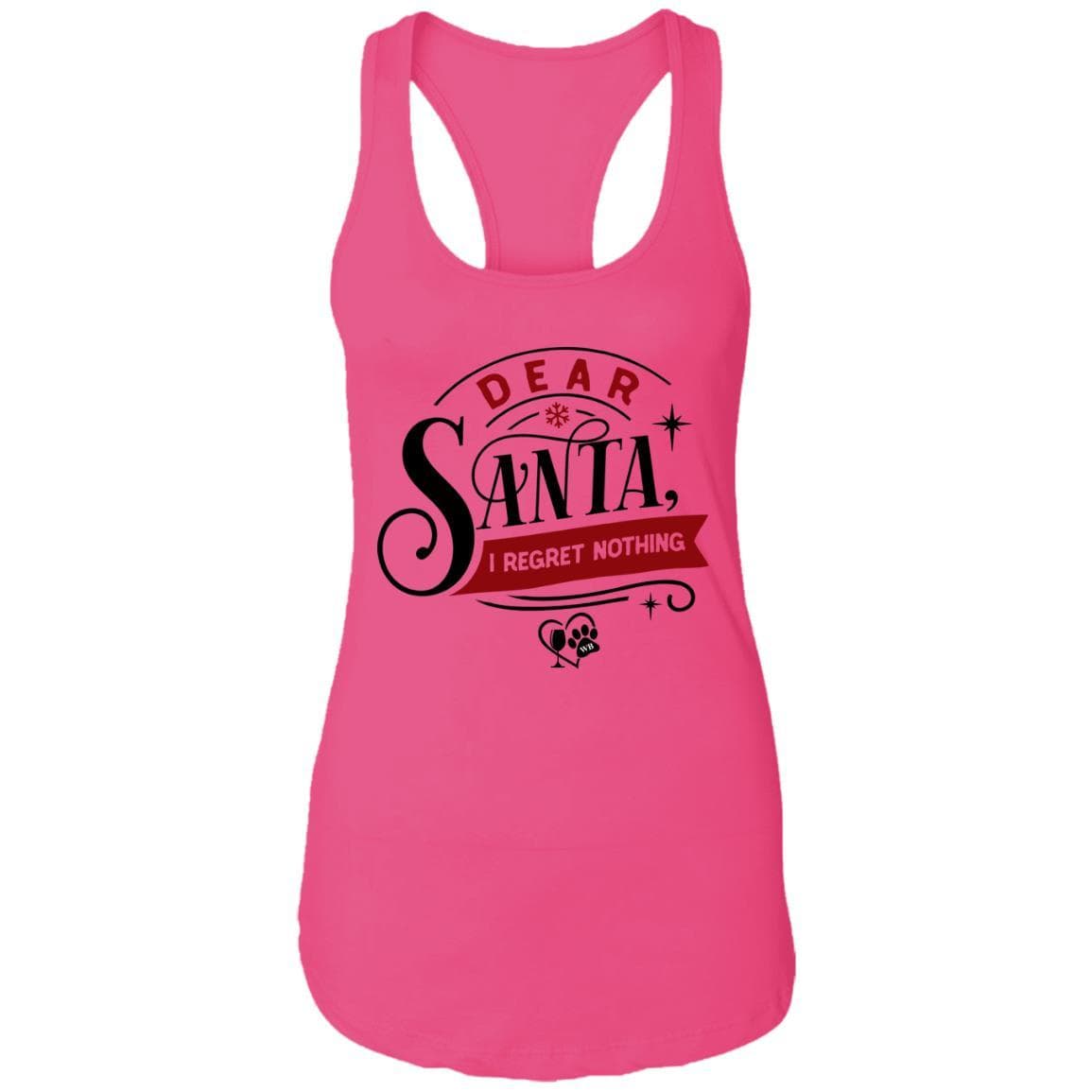 T-Shirts Raspberry / X-Small WineyBitches.Co "Dear Santa I Regret Nothing" Ladies Ideal Racerback Tank WineyBitchesCo