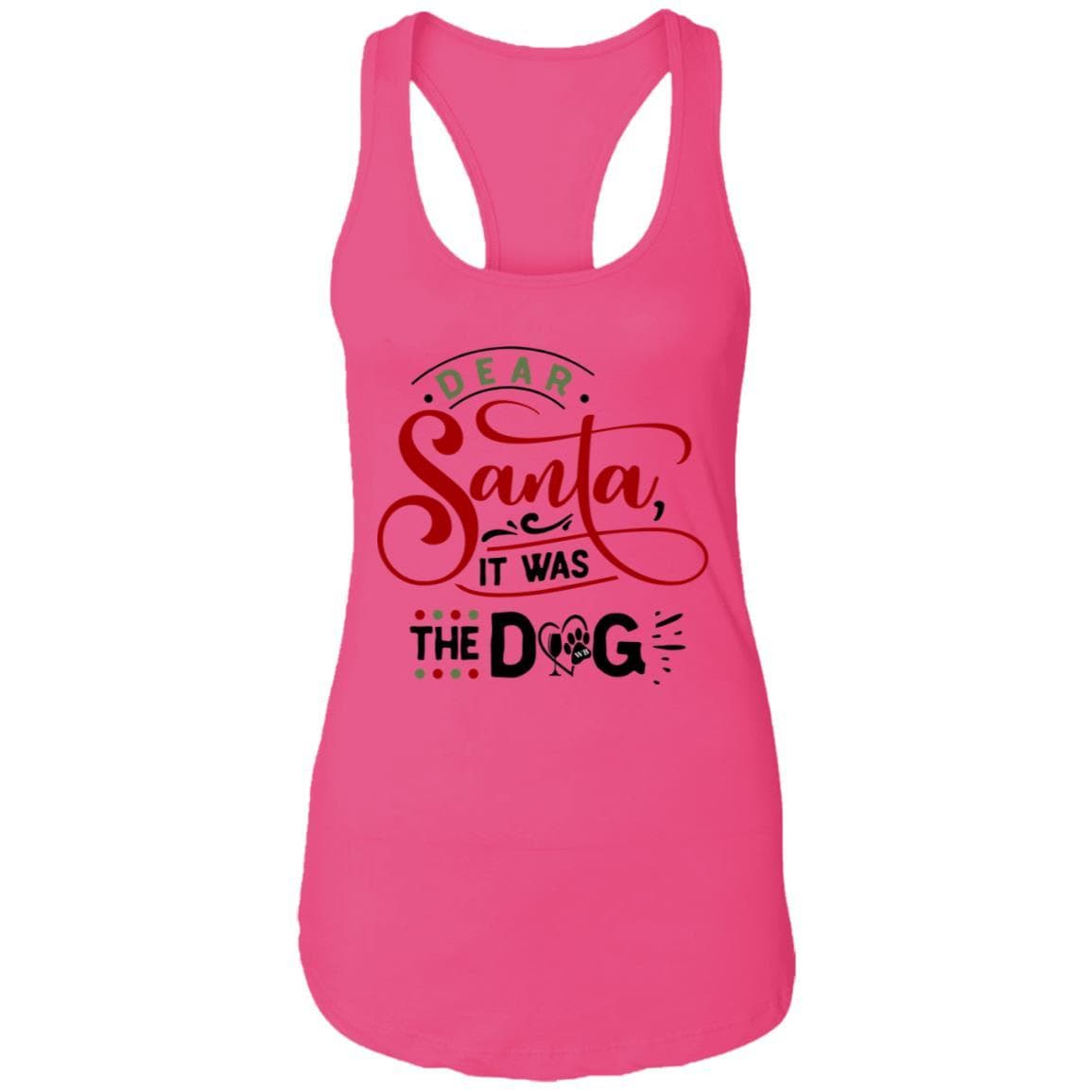 T-Shirts Raspberry / X-Small WineyBitches.Co "Dear Santa It Was The Dog" Ladies Ideal Racerback Tank WineyBitchesCo