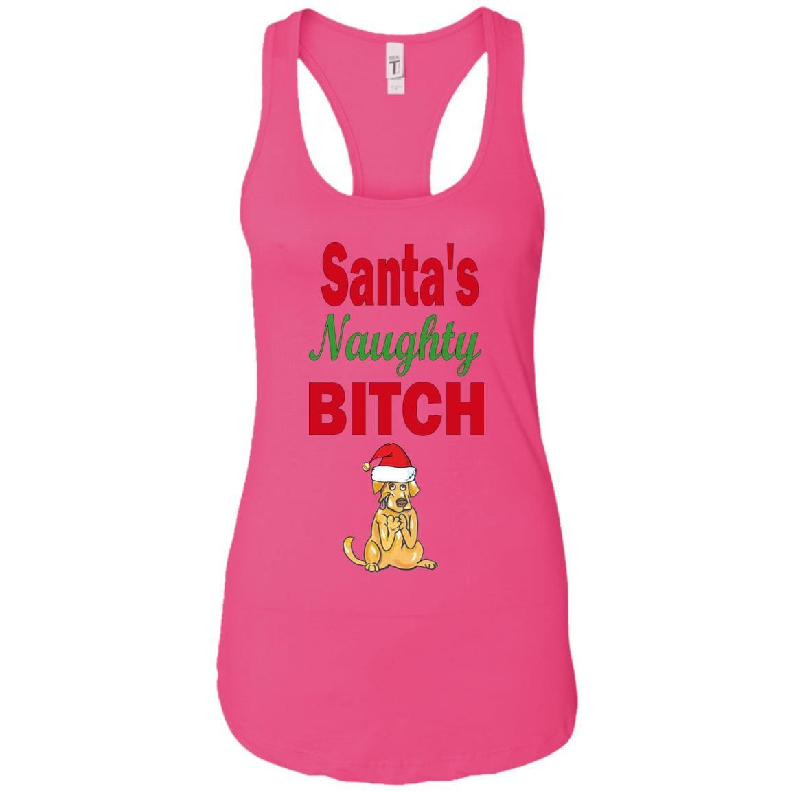 T-Shirts Raspberry / X-Small WineyBitches.co Santa's Naughty Bitch-Personalized Racerback Tank WineyBitchesCo