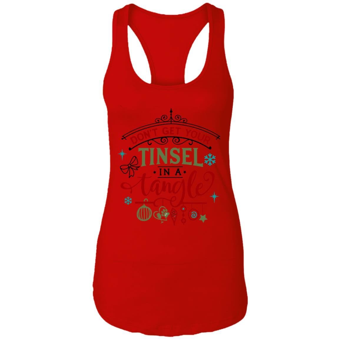 T-Shirts Red / X-Small WineyBitches.Co "Don't Get Your Tinsel In A Tangle" Ladies Ideal Racerback Tank WineyBitchesCo