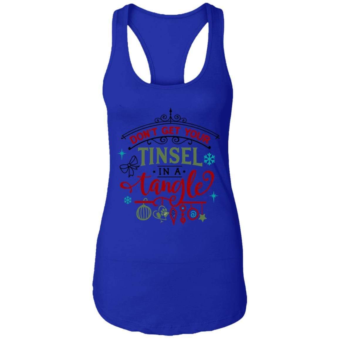 T-Shirts Royal / X-Small WineyBitches.Co "Don't Get Your Tinsel In A Tangle" Ladies Ideal Racerback Tank WineyBitchesCo