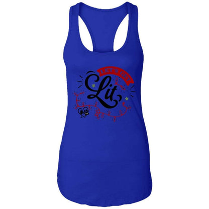 WineyBitches.Co "Let's Get Lit" Ladies Ideal Racerback Tank - WineyBitches.Co - Winey Bitches