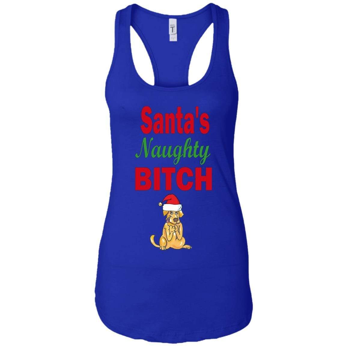 T-Shirts Royal / X-Small WineyBitches.co Santa's Naughty Bitch-Personalized Racerback Tank WineyBitchesCo
