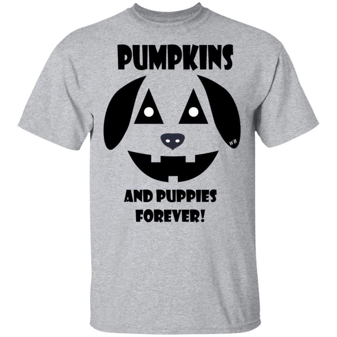 T-Shirts Sport Grey / S WineyBitches.Co "Pumpkins And Puppies Forever" Halloween Collection Ultra Cotton T-Shirt WineyBitchesCo