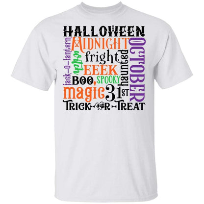 T-Shirts White / S Winey Bitches Co "Halloween Word Jumble" 5.3 oz. T-Shirt WineyBitchesCo