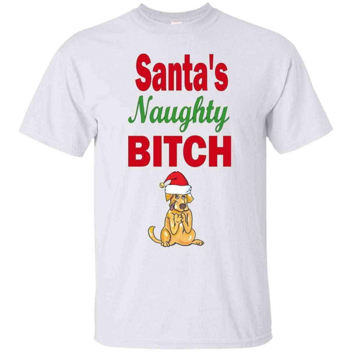 T-Shirts White / S WineyBitches.co Santa's Naughty Bitch- Cotton T-Shirt WineyBitchesCo