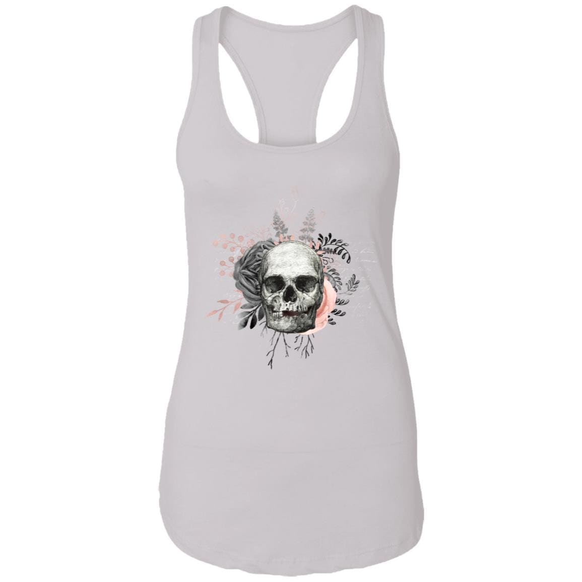 T-Shirts White / X-Small Winey Bitches Co Skull Design #4 Ladies Ideal Racerback Tank WineyBitchesCo