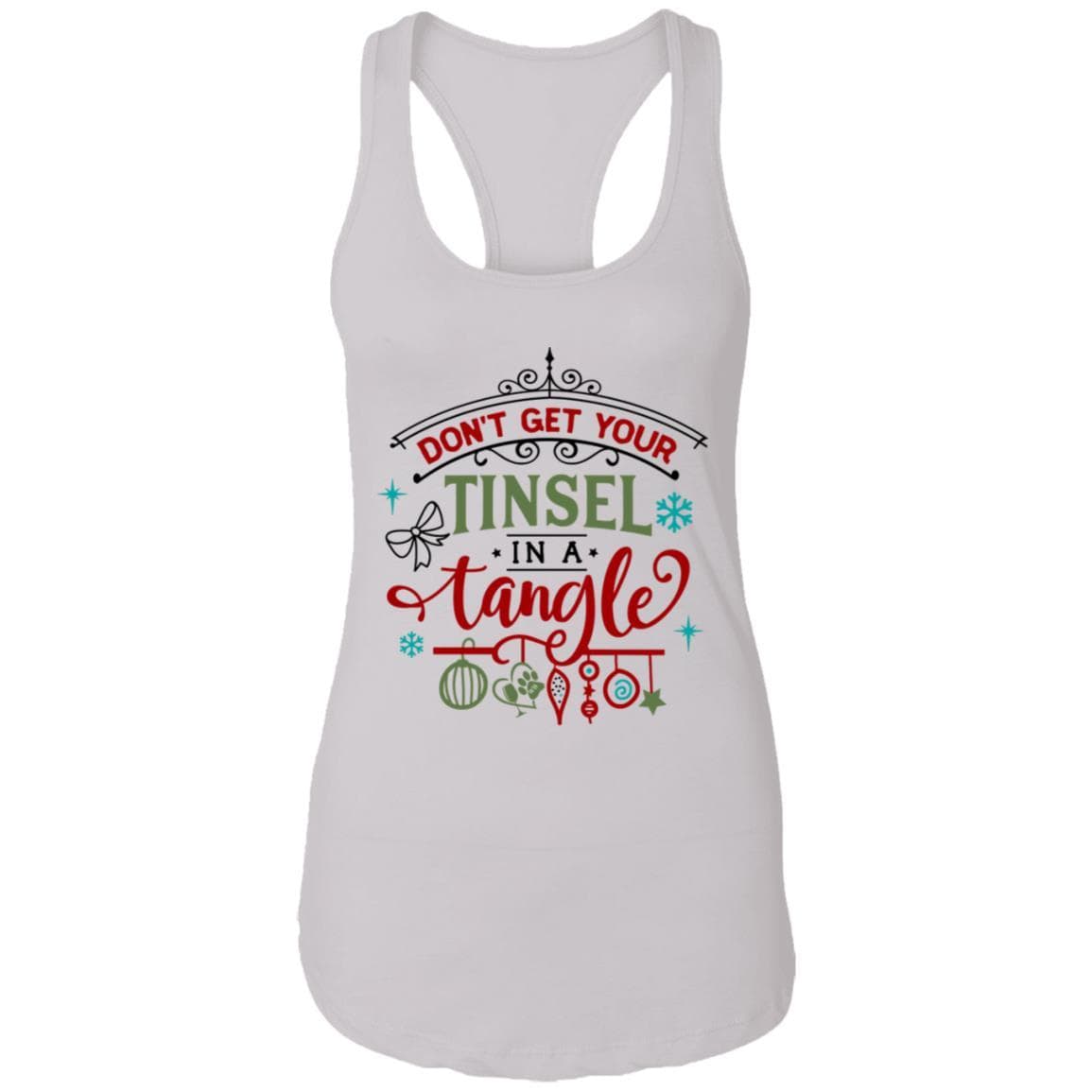 WineyBitches.Co "Don't Get Your Tinsel In A Tangle" Ladies Ideal Racerback Tank - WineyBitches.Co - Winey Bitches