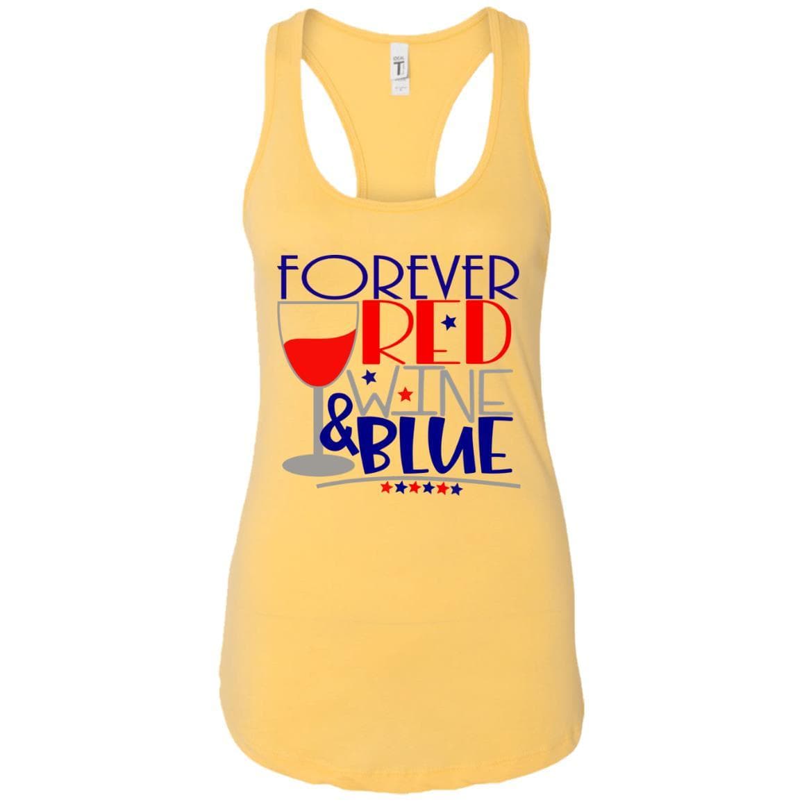 Tank Top Banana Cream / X-Small WineyBitches.Co Forever Red Wine & Blue Ladies Ideal Racerback Tank WineyBitchesCo