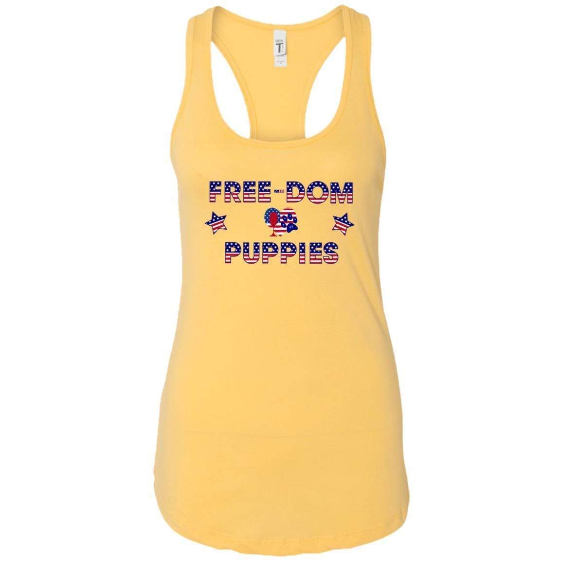 Tank Top Banana Cream / X-Small WineyBitches.Co Free-Dom Puppies Ladies Ideal Racerback Tank WineyBitchesCo