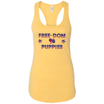 Tank Top Banana Cream / X-Small WineyBitches.Co Free-Dom Puppies Ladies Ideal Racerback Tank WineyBitchesCo
