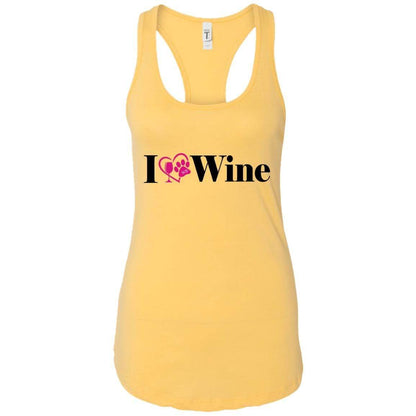 Tank Top Banana Cream / X-Small WineyBitches.Co "I Love Wine" Next Level Ladies Ideal Racerback Tank WineyBitchesCo