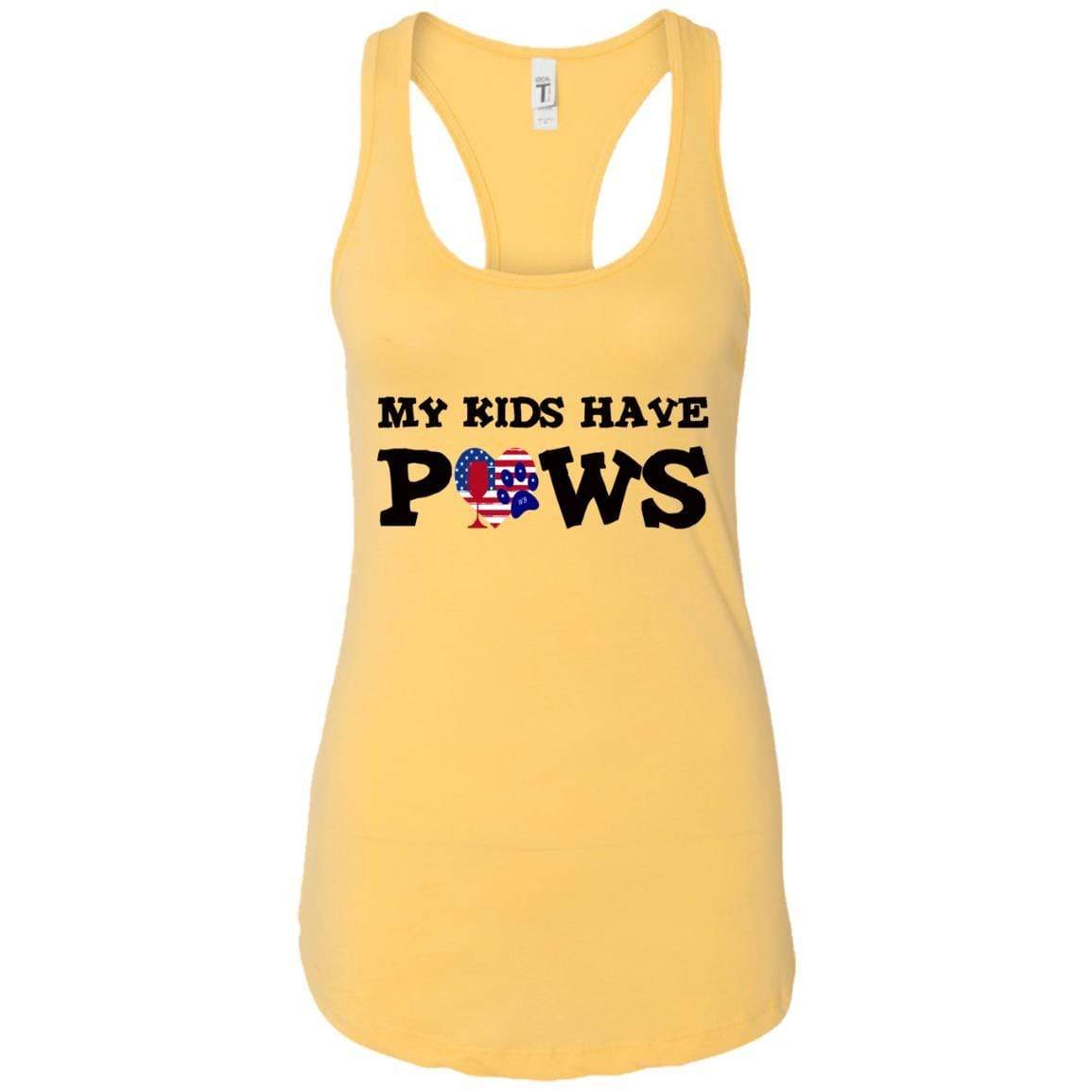 Tank Top Banana Cream / X-Small WineyBitches.Co My Kids Have Paws Ladies Ideal Racerback Tank WineyBitchesCo