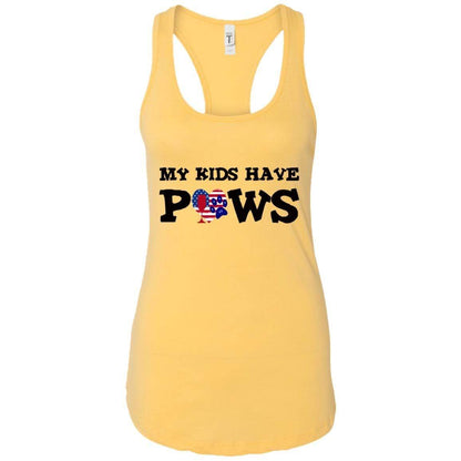 Tank Top Banana Cream / X-Small WineyBitches.Co My Kids Have Paws Ladies Ideal Racerback Tank WineyBitchesCo