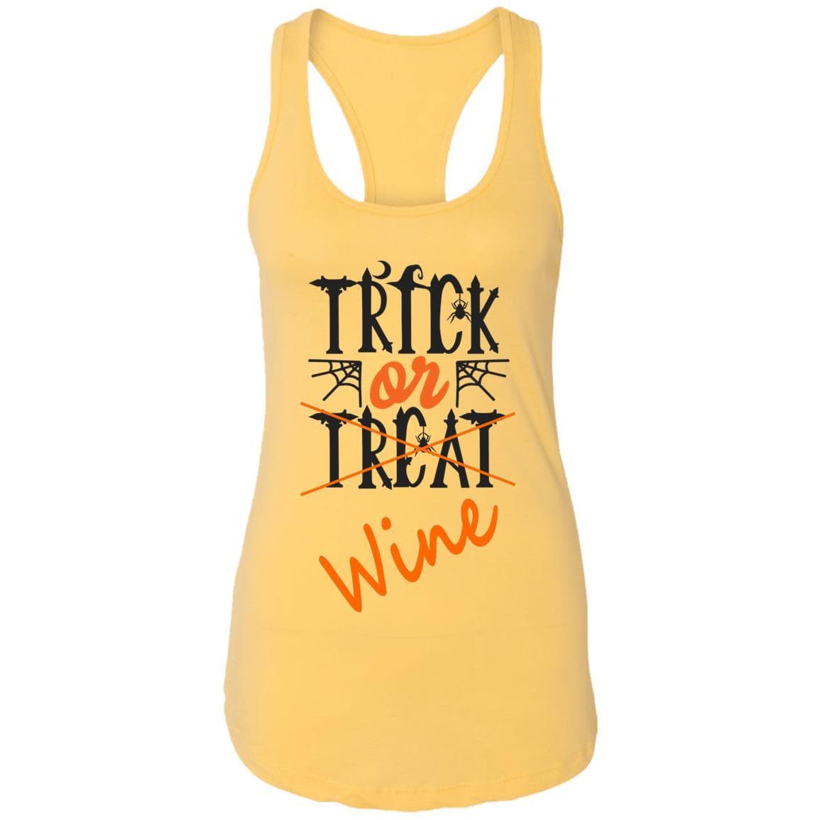 Tank Top Banana Cream / X-Small WineyBitches.Co "Trick Or Wine" Halloween Ladies Ideal Racerback Tank WineyBitchesCo