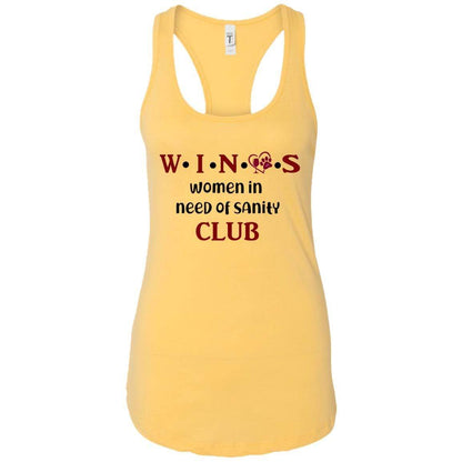 Tank Top Banana Cream / X-Small WineyBitches.Co WINOS Club Ladies Ideal Racerback Tank Top (Burg Lettering) WineyBitchesCo
