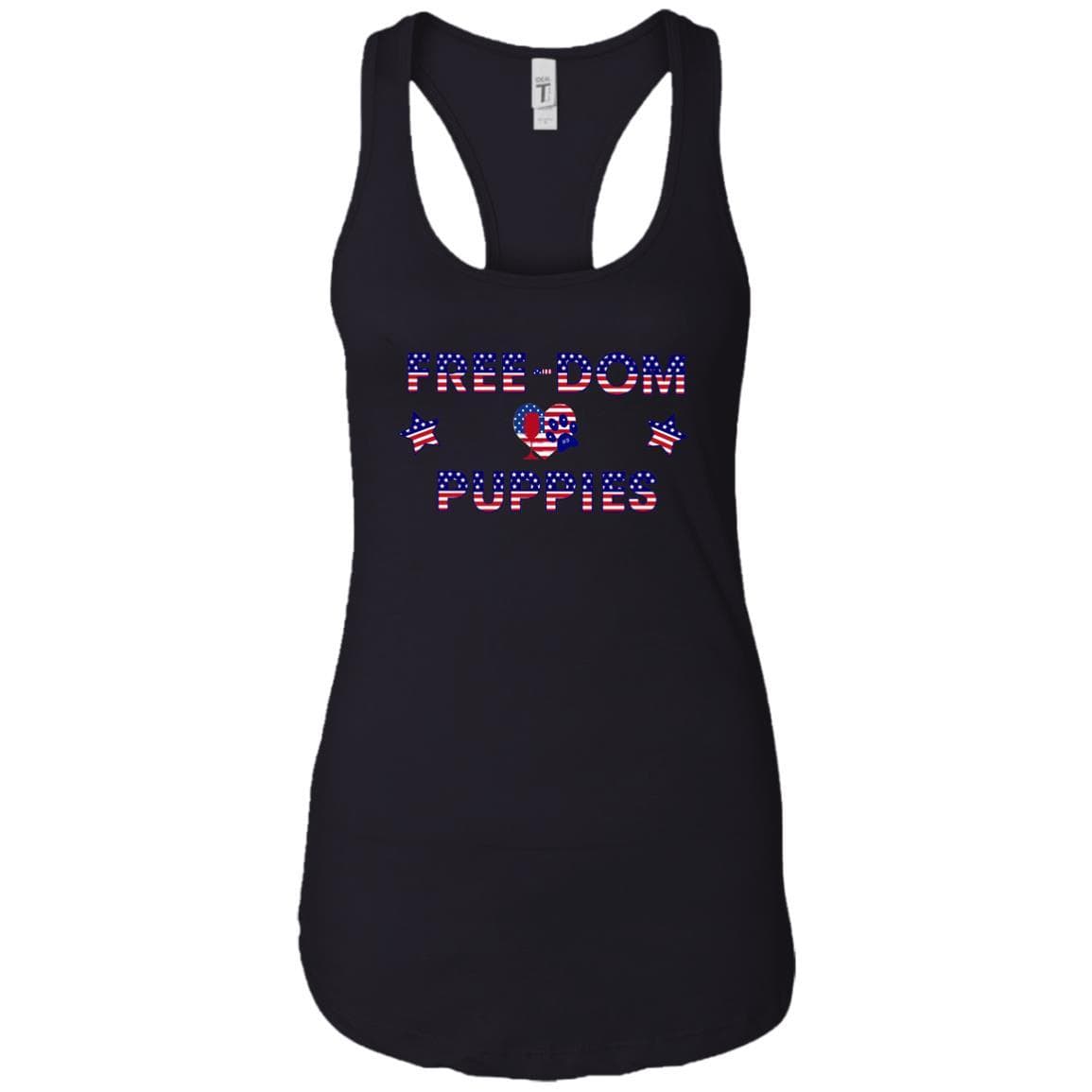Tank Top Black / X-Small WineyBitches.Co Free-Dom Puppies Ladies Ideal Racerback Tank WineyBitchesCo