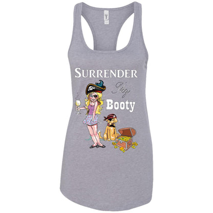 Tank Top Heather Grey / X-Small WineyBitches.Co Surrender Thy Booty Ladies Ideal Racerback Tank WineyBitchesCo