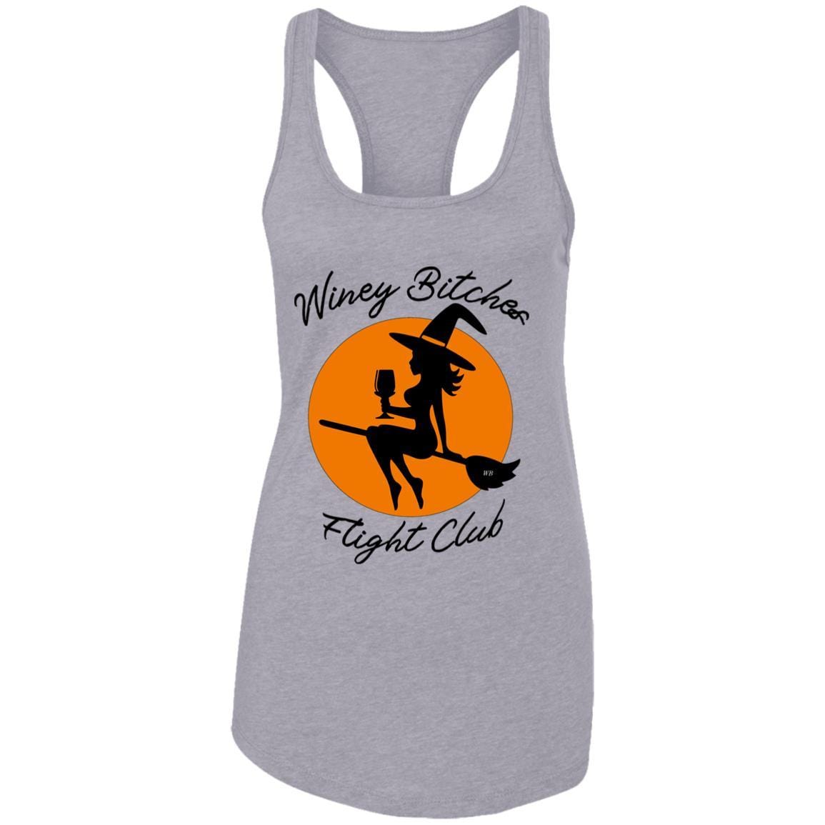 Tank Top Heather Grey / X-Small WineyBitches.Co "Winey Bitches Flight Club" Ladies Ideal Racerback Tank WineyBitchesCo